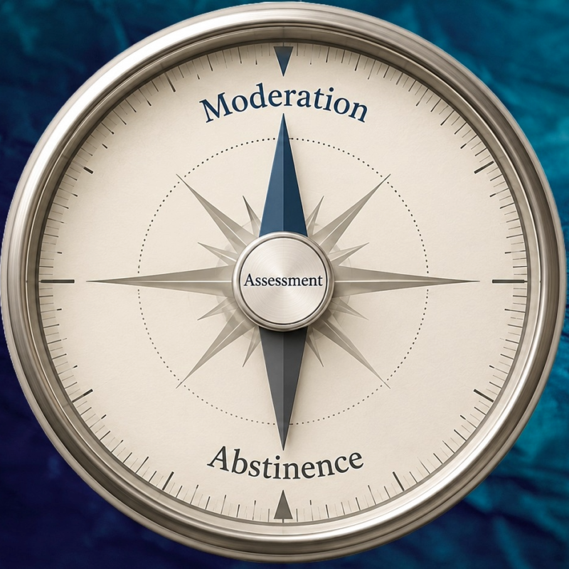 is moderate drinking possible image of a compass